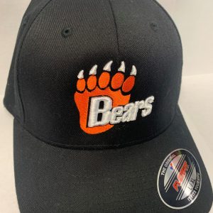 Orange Paw Black Flexfit Baseball Cap