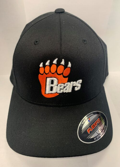 Orange Paw Black Flexfit Baseball Cap
